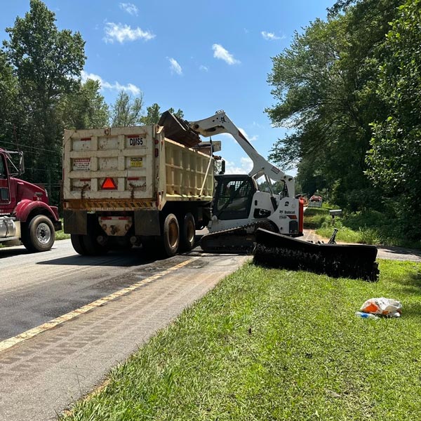 spill response team working roadside